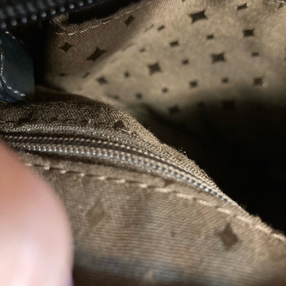 Fossil Black Leather Crossbody Bag with Gold Accents - Picture 6 of 10